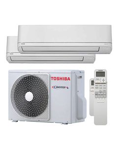 climatizzatore condizionatore toshiba inverter dual split ras 2 m18U2avge +13000+10000 serie shorai edge classe a++ gas r32 