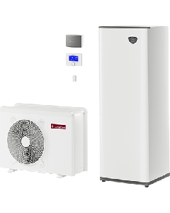 pompa di calore aria-acqua ariston con accumolo compact da 180 lt per 1 zona nimbus compact m net 70m gas r410a (trifase)