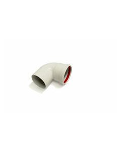 curva 90 gradi Ø 80 m/f in alluminio per sistema sdoppiato compatibile