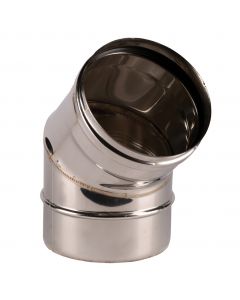 curva 45 gradi Ø 130 in acciaio inox monoparte canna fumaria