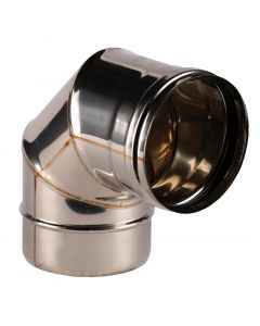 curva 90 gradi ø 130 in acciaio inox monoparete per canna fumaria 