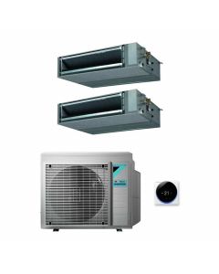 CLIMATIZZATORE CONDIZIONATORE DAIKIN INVERTER DUAL SPLIT 3 MXM52N+12000+12000 SERIE CANALIZZATO MEDIA PREVALENZA CLASSE A+++ GAS R 32 