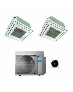 climatizzatore condizionatore daikin inverter dual split 2 mxm50m+9000+9000 serie cassetta 4 vie classe a+++ gas r 32