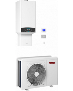 pompa di calore ibrida caldo/freddo ariston genus one hibrid net 30/7 integrata a caldaia condensazione da 30kw metano-gpl gas r410a