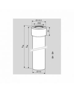 PROLUNGA COASSIALE 1MT 80/110 AZ263 ORIGINALE JUNKERS BOSCH