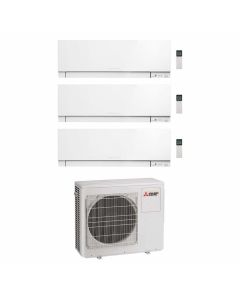 CLIMATIZZATORE CONDIZIONATORE MITSUBISHI ELECTRIC INVERTER TRIAL SPLIT MXZ-3F68VF+5000+5000+9000 SERIE KIRIGAMINE ZEN BIANCO CLASSE A+++/A+ GAS R 32 NO WI-FI
