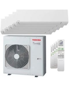 climatizzatore condizionatore toshiba inverter penta split ras 5 m34U2avge +10000+10000+10000+13000+13000 serie shorai edge classe a++ gas r32 