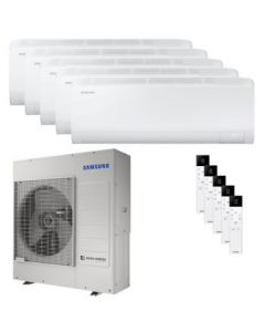 climatizzatore condizionatore samsung inverter penta split aj100+9000+9000+9000+9000+12000 serie cebu s2 wi fi classe a++/a+ gas r32