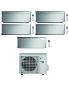 Climatizzatore Condizionatore Daikin Inverter Penta Split 5 Mxm90+9000+9000+9000+9000+12000 Serie Stylish Silver Wi-Fi Classe A+++ Gas R 32