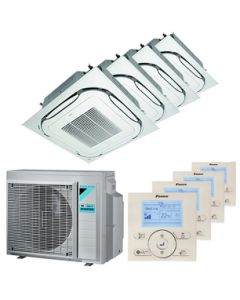 CLIMATIZZATORE CONDIZIONATORE DAIKIN INVERTER QUADRI SPLIT 4 MXM80N+12000+12000+12000+12000 SERIE  CASSETTA ROUND FLOW CLASSE A+++ GAS R 32