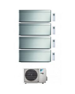 Climatizzatore Condizionatore Daikin Inverter Quadri Split 4 Mxm80+9000+9000+9000+15000 Serie Stylish Silver Wi-Fi Classe A+++ Gas R 32