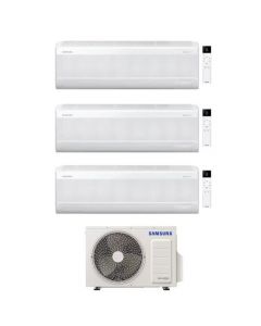 climatizzatore condizionatore samsung inverter trial split aj068txj3+9000+9000+12000 serie wind free avant s2 wi fi classe a++/a+ gas r32