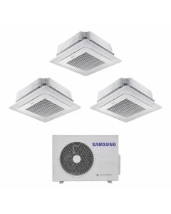 CLIMATIZZATORE CONDIZIONATORE SAMSUNG INVERTER TRIAL SPLIT AJ068TXJ3+9000+12000+12000 SERIE CASSETTA WINDFREE FILOCOMANDO CLASSE A++/A+ GAS R32