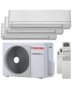CLIMATIZZATORE CONDIZIONATORE TOSHIBA INVERTER TRIAL SPLIT RAS 3 M18U2AVGE+10000+13000+13000 SERIE SHORAI EDGE CLASSE A++ GAS R 32 