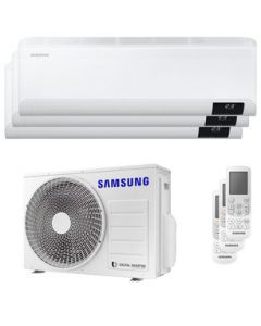 CLIMATIZZATORE CONDIZIONATORE SAMSUNG INVERTER TRIAL SPLIT AJ052TXJ3+9000+9000+12000 SERIE WINDFREE ELITE WI-FI CLASSE A++/A+ GAS R32