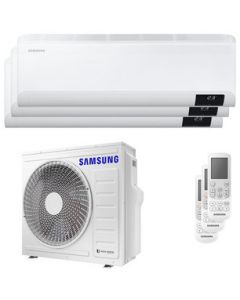 climatizzatore condizionatore samsung inverter trial split aj068txj3+9000+9000+9000 serie wind free avant wi fi classe a++/a+ gas r32