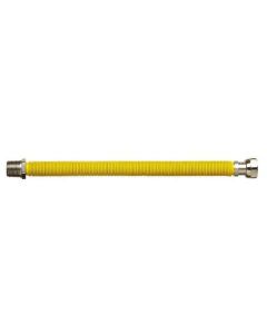 TUBO GAS GIALLO 1/2 M/F 20-40CM